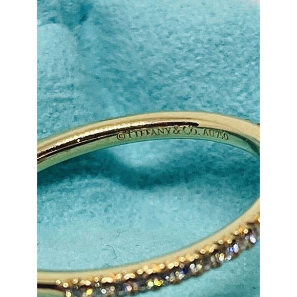 Tiffany & Co. "Paper Flowers" Open Clover 18K Rose Gold Size 5 .24CT Pouch Box - Picture 10 of 11